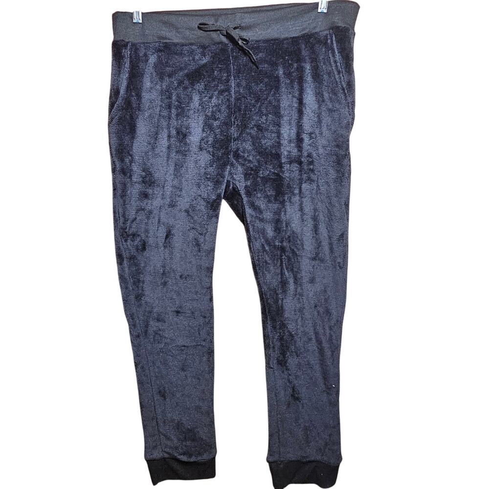 Spark Black Fuzzy Lounge Pants Size 1X